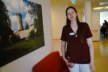 Andrea Kappelhoff ist Pflegefachkraft im Dorothee-Sölle-Haus in Bielefeld. 