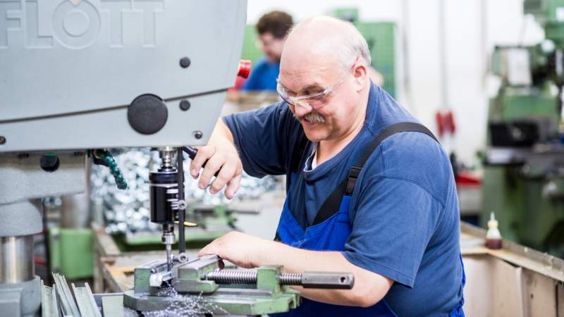 Arbeitsbereich Metallbearbeitung im Studjo des Evangelischen Johanneswerks